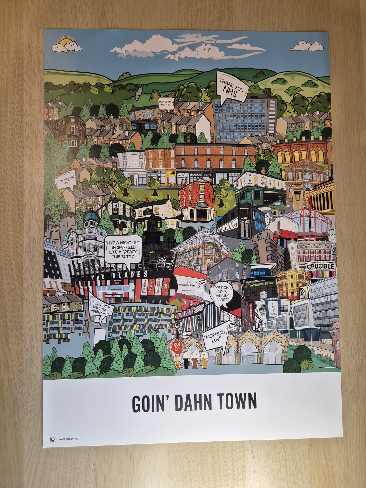 Goin' Dahn Town Print