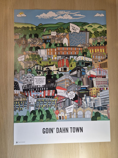 Goin' Dahn Town Print
