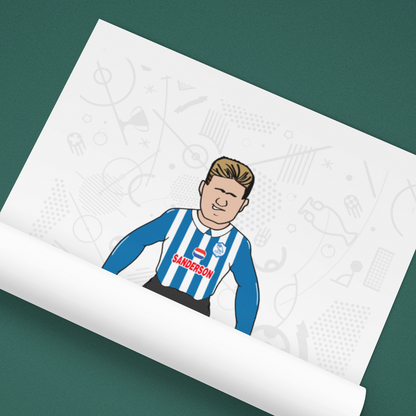 Nigel Pearson Retro Subbuteo Artwork – Sheffield Wednesday Legend Print