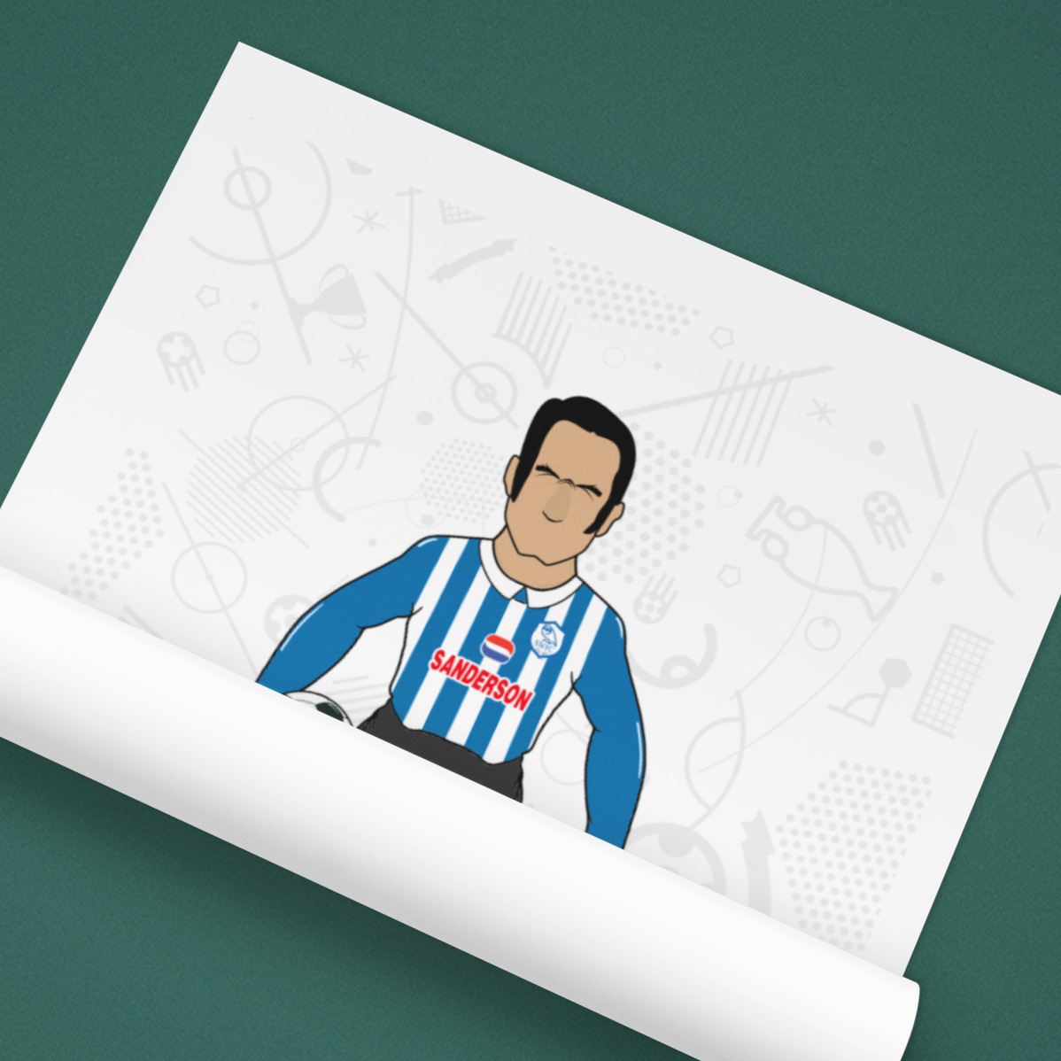 Paolo Di Canio Retro Subbuteo Artwork – Sheffield Wednesday Legend Print