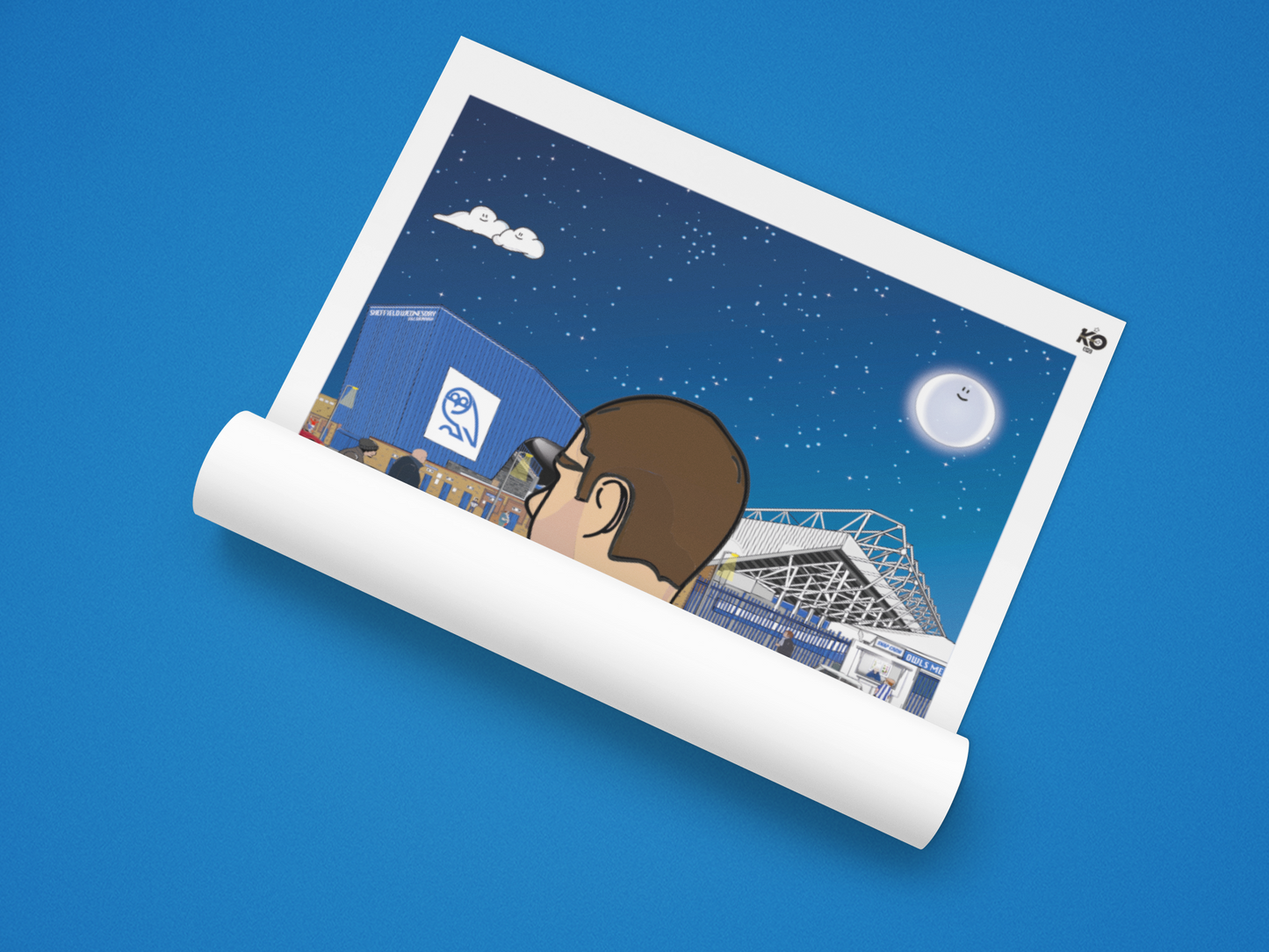Retro 1990s Personalised Sheffield Wednesday FC Fan Art