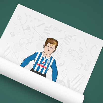 Chris Waddle Retro Subbuteo Artwork – Sheffield Wednesday Legend Print