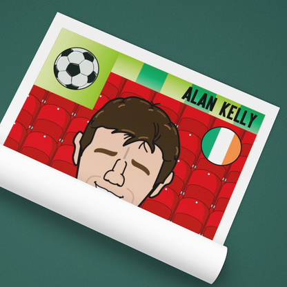 Alan Kelly – Sheffield United Panini-Style Print (Retro Collectible)