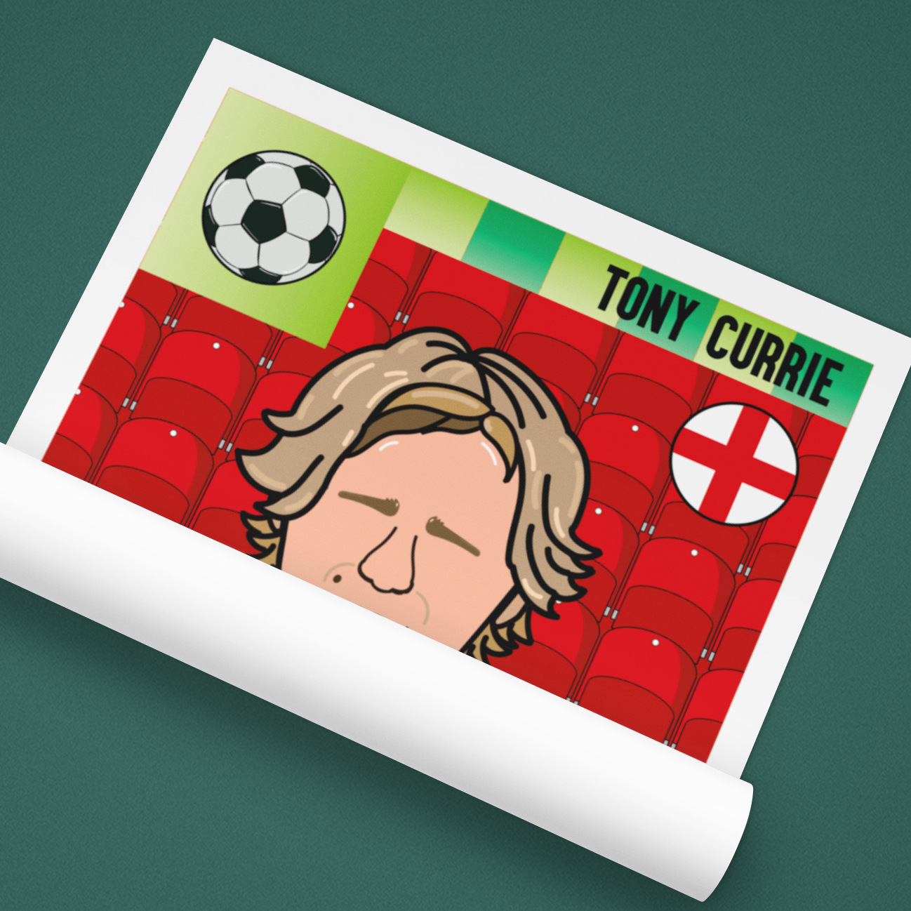 Tony Currie – Sheffield United Panini-Style Print (Retro Collectible)