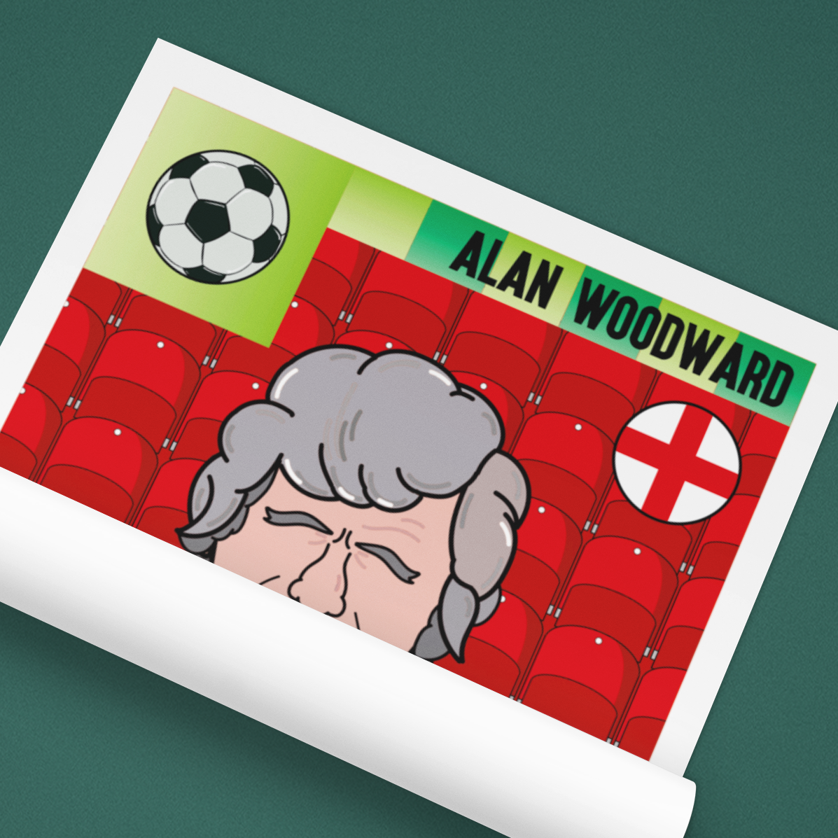Alan Woodward – Sheffield United Panini-Style Print (Retro Collectible)