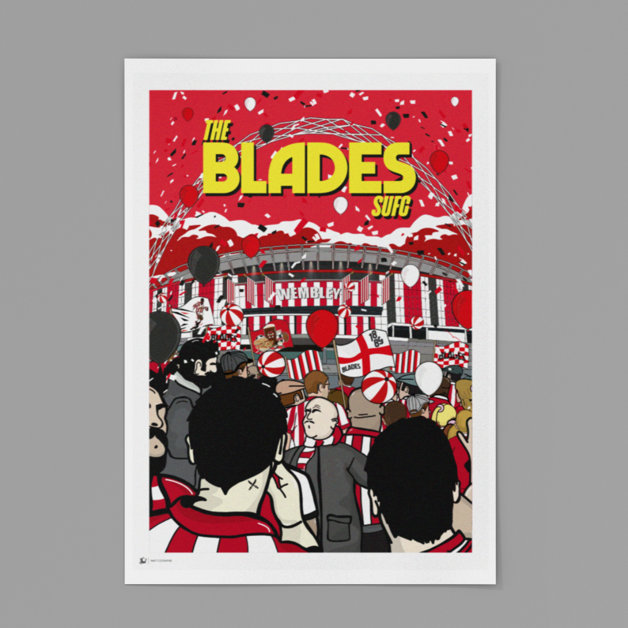 Sheffield United Wembley Print | The Blades - Wembley Special Edition | SUFC Blades Art | Championship Play-Off Final 2025