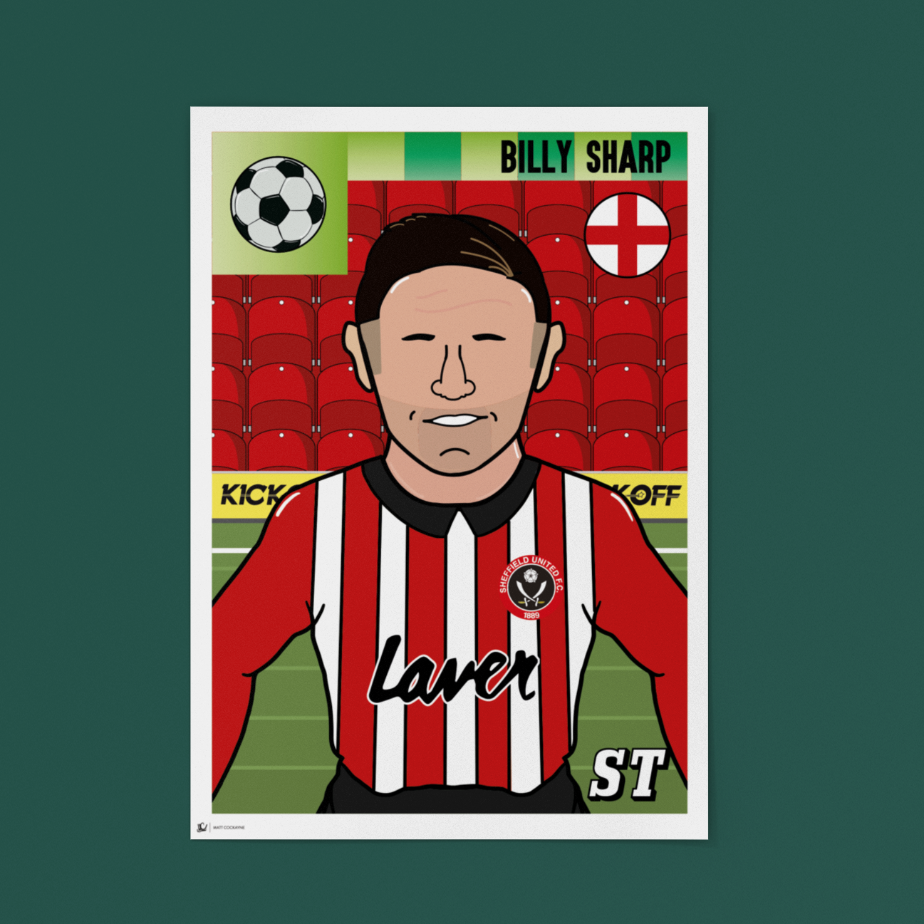 Billy Sharp – Sheffield United Panini Sticker (Retro Collectible)