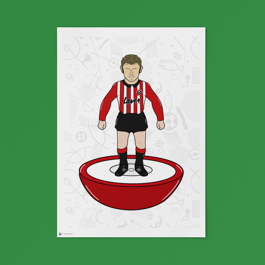 Dane Whitehouse – Retro Subbuteo Artwork (Sheffield United Legend Print)