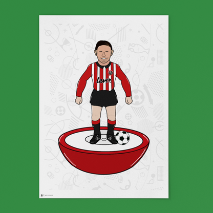 Billy Sharp – Retro Subbuteo Artwork (Sheffield United Legend Print)