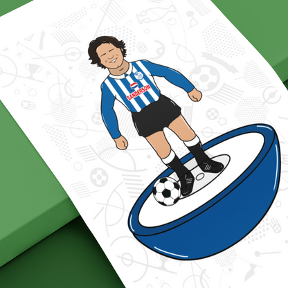 Benito Carbone Retro Subbuteo Artwork – Sheffield Wednesday Legend Print
