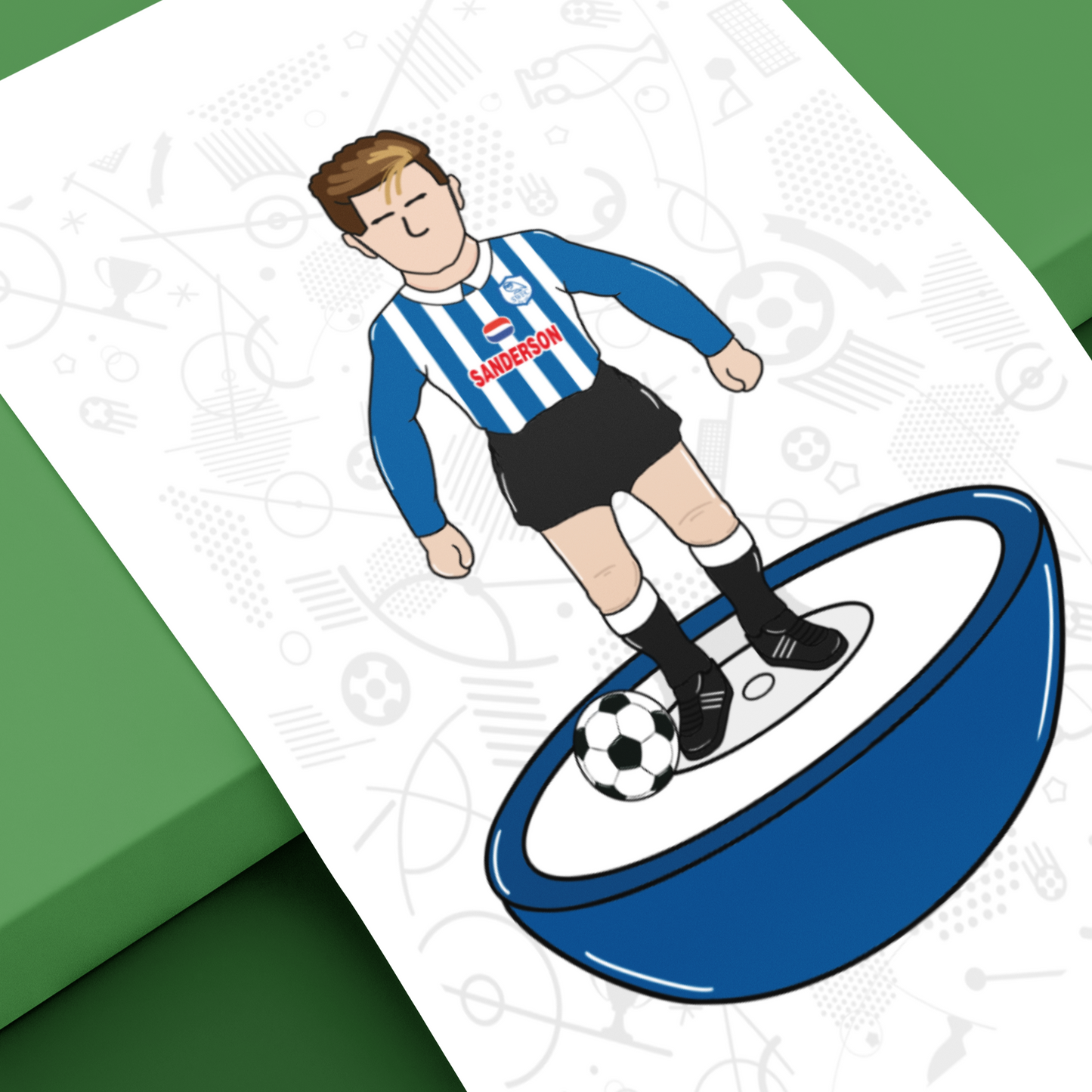 Chris Waddle Retro Subbuteo Artwork – Sheffield Wednesday Legend Print