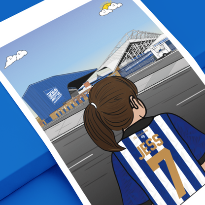 SWFC Young Owlette – Personalised Sheffield Wednesday Print