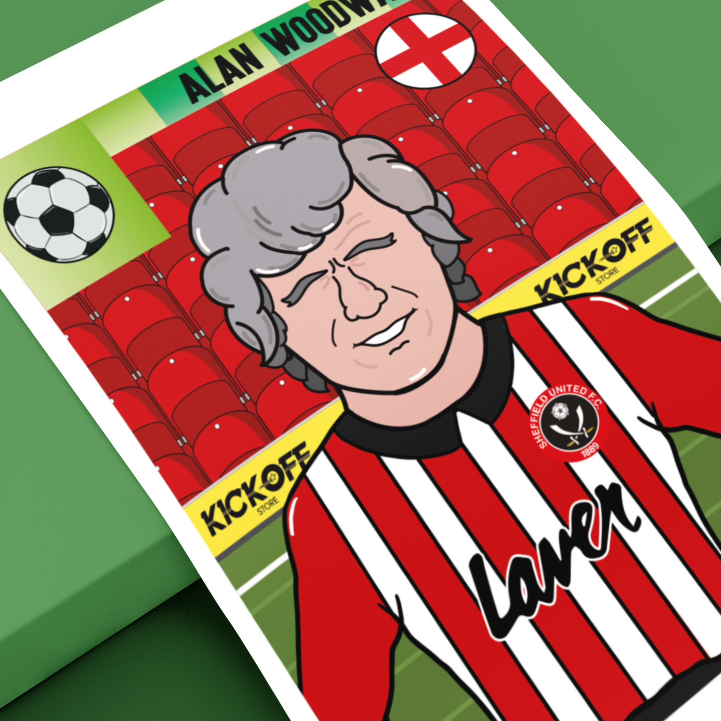 Alan Woodward – Sheffield United Panini-Style Print (Retro Collectible)