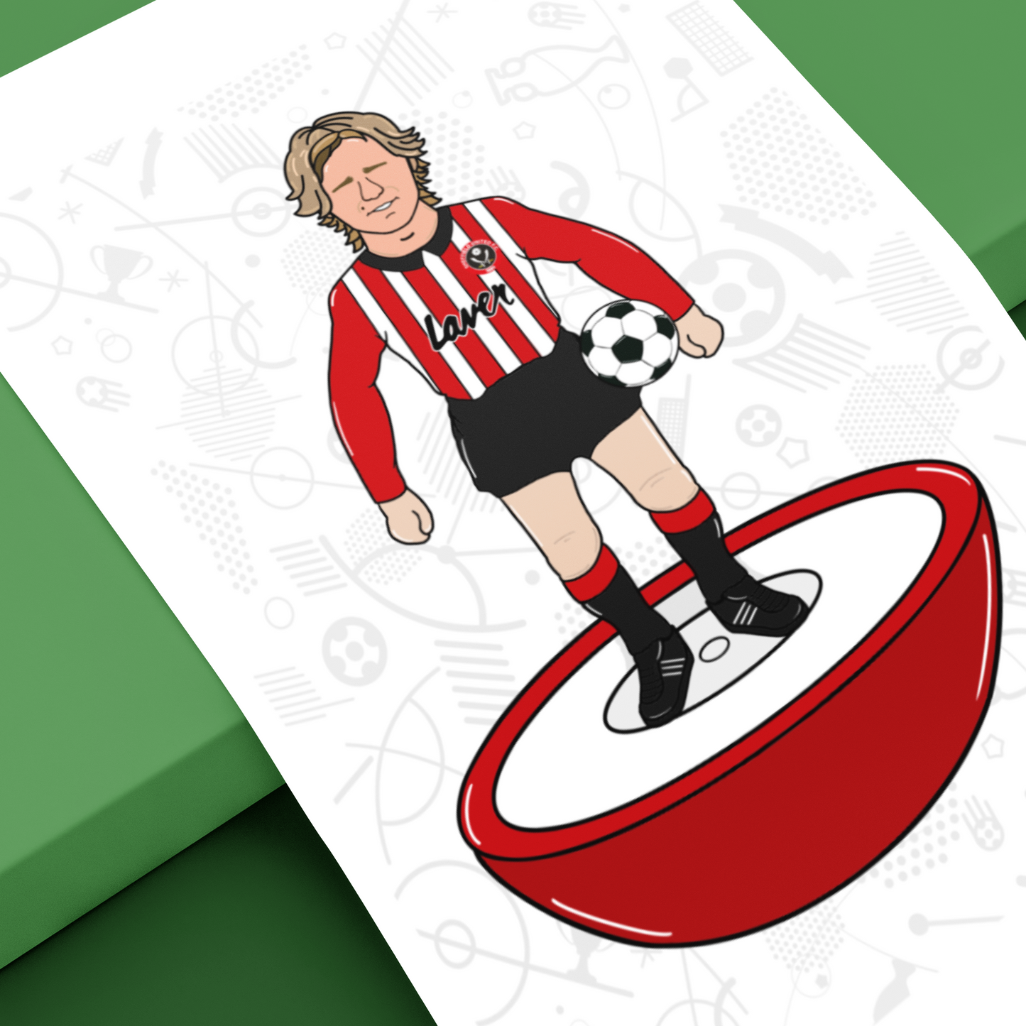 Tony Currie – Retro Subbuteo Artwork (Sheffield United Legend Print)