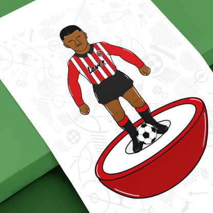Brian Deane — Retro Table Football Artwork (Sheffield United)