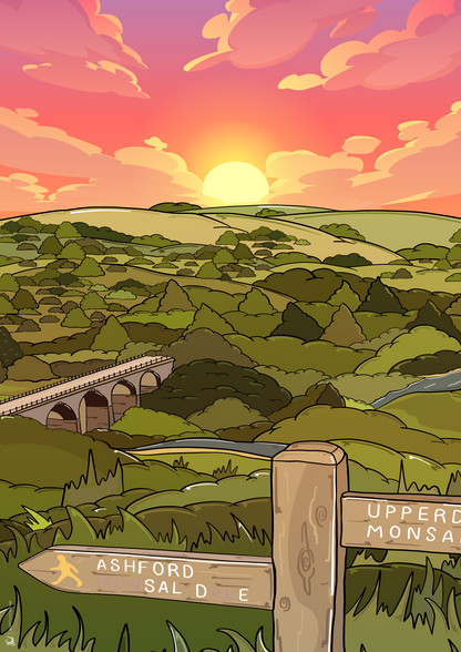Peak District Sunset Trio
