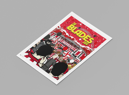 Sheffield United Wembley Print | The Blades - Wembley Special Edition | SUFC Blades Art | Championship Play-Off Final 2025