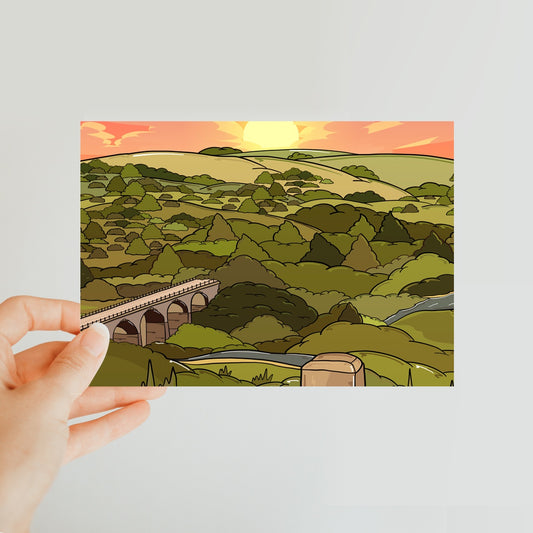 Monsal Head - Into the sunset Classic Postcard