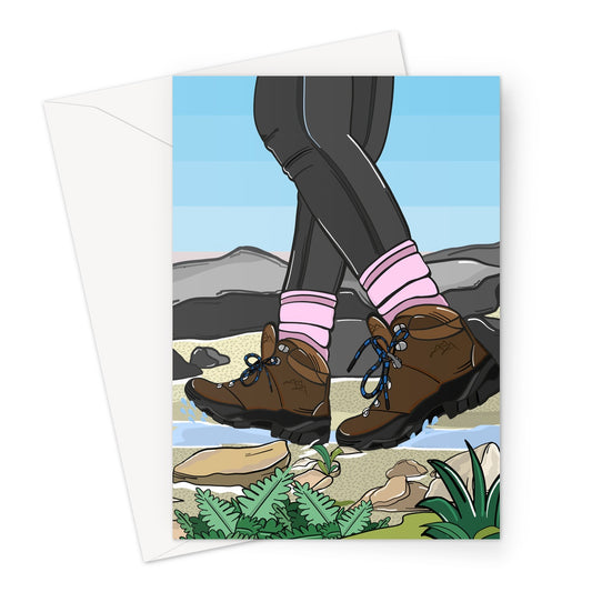 A Hike in the Peaks Greeting Card