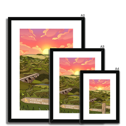 Monsal Head - Into the sunset Framed & Mounted Print