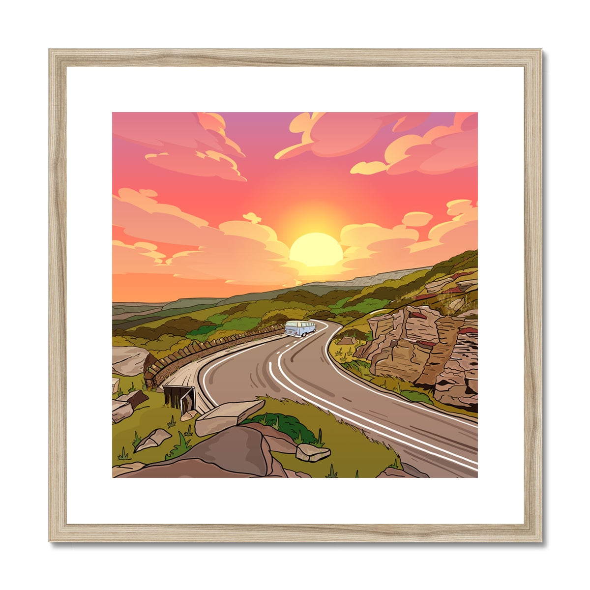 Surprise View - Into the sunset Framed & Mounted Print