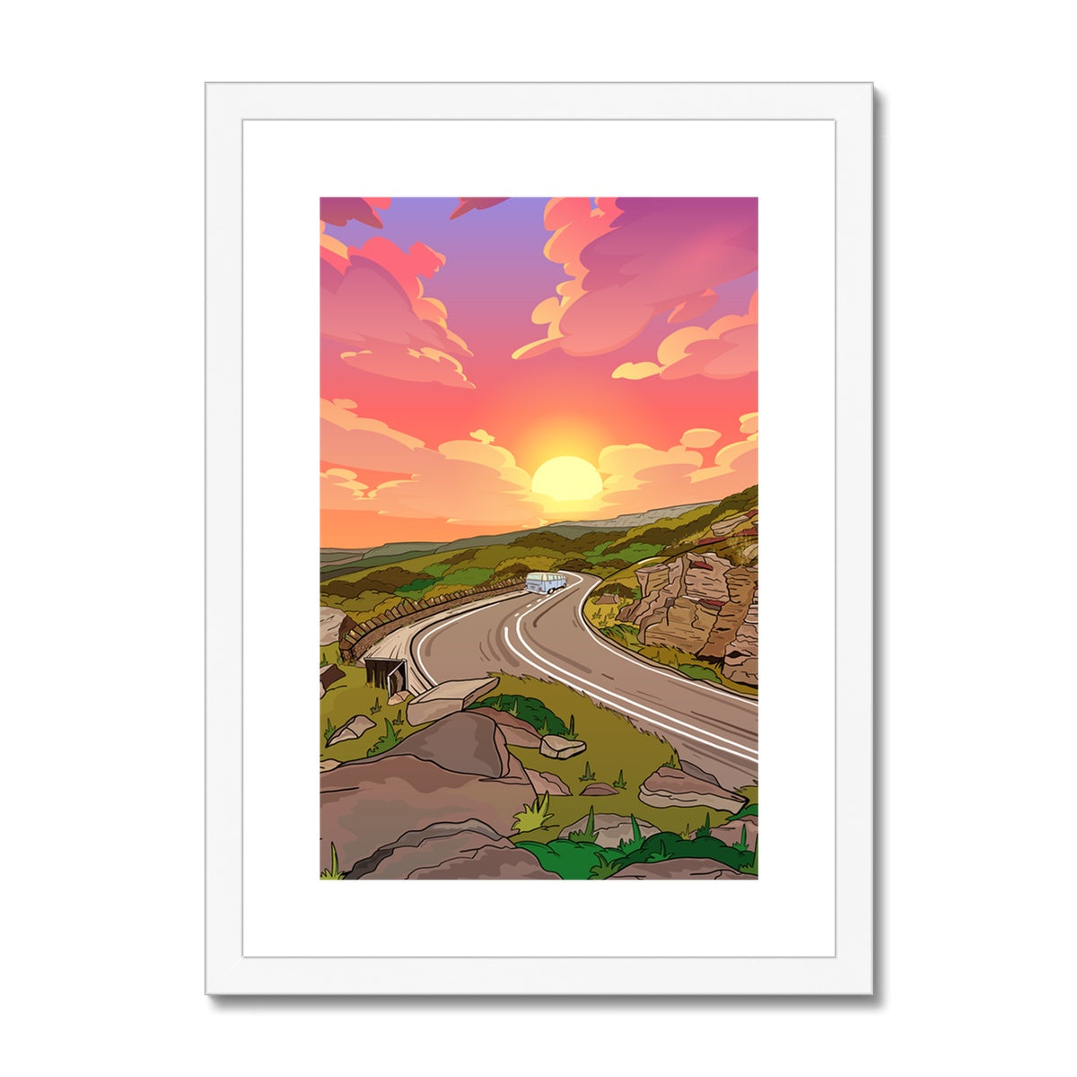 Surprise View - Into the sunset Framed & Mounted Print