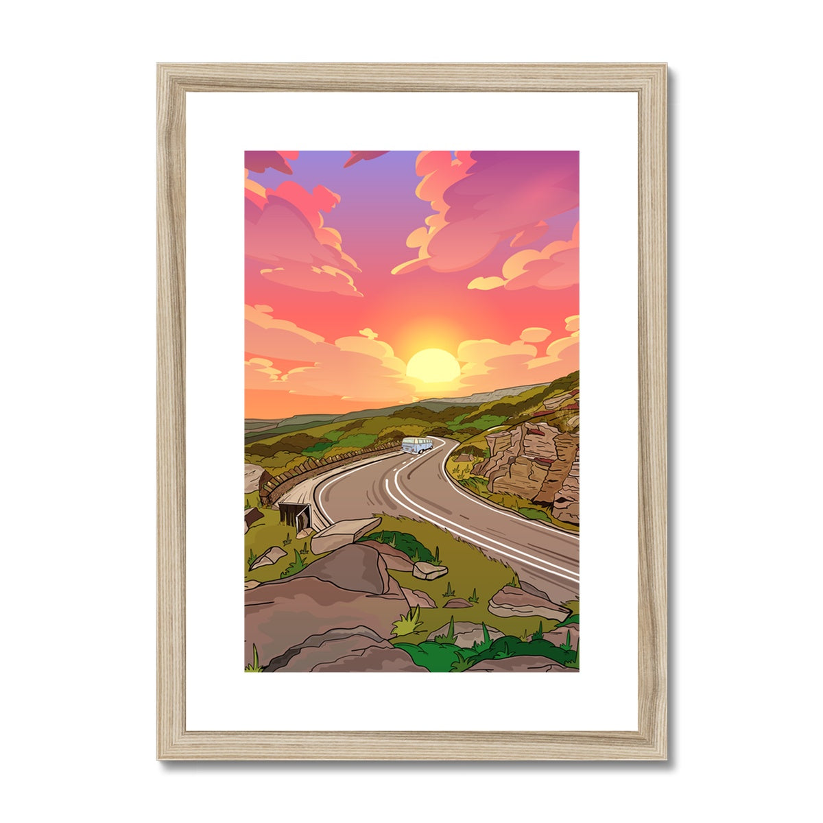 Surprise View - Into the sunset Framed & Mounted Print