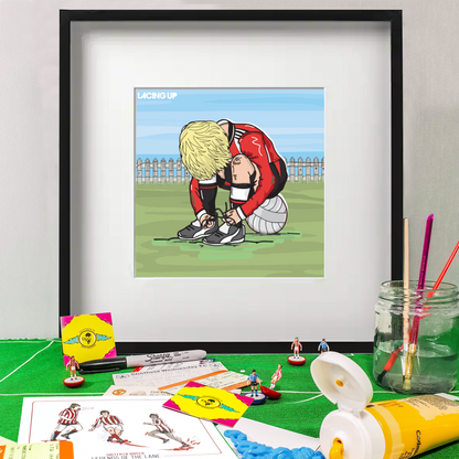 SUFC Lacing Up   – personalised print
