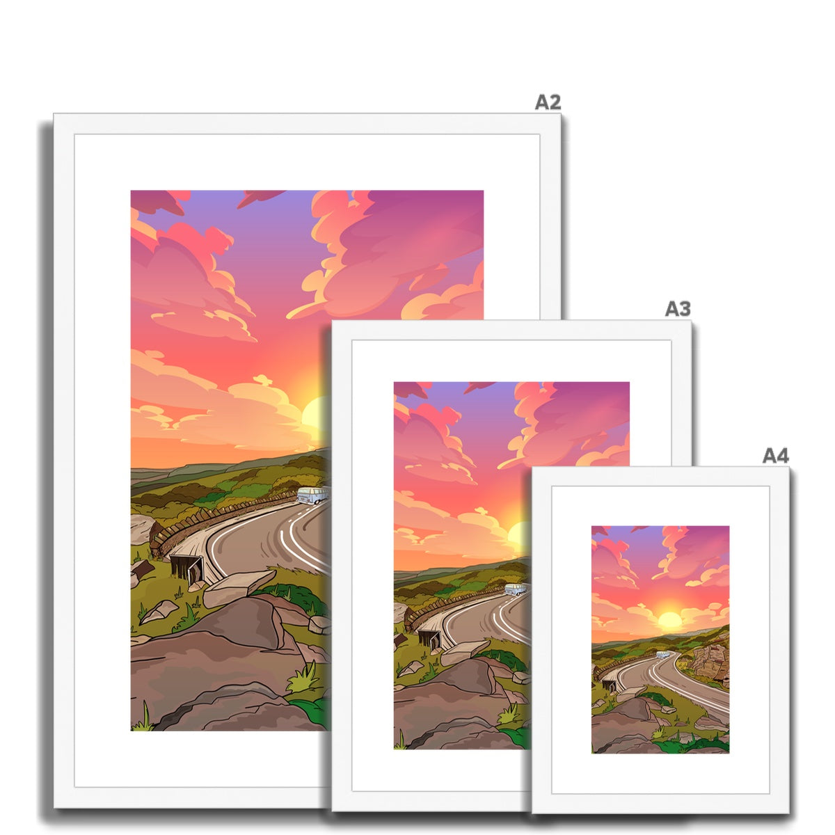 Surprise View - Into the sunset Framed & Mounted Print