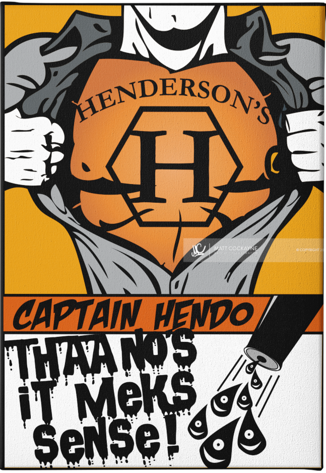 HENDOS- CAPTAIN HENDO - Sheffield Prints - Wall Art - Poster - Print - Canvas - Illustration