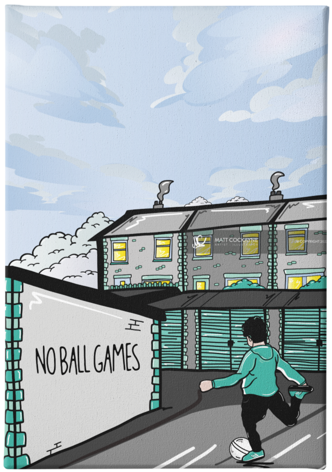 NO BALL GAMES - Sheffield Prints - Wall Art - Poster - Print - Canvas - Illustration