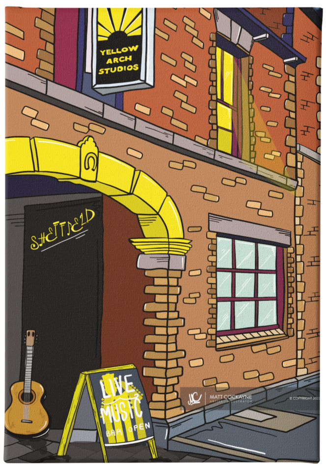 YELLOW ARCH - Sheffield Prints - Wall Art - Poster - Print - Canvas - Illustration