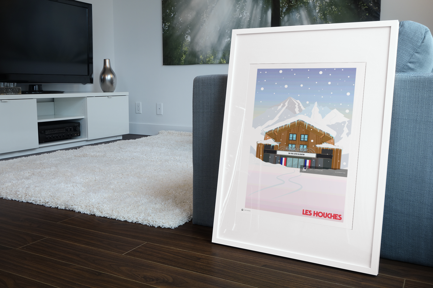 Les Houches - Wall art - print - canvas - poster - illustration