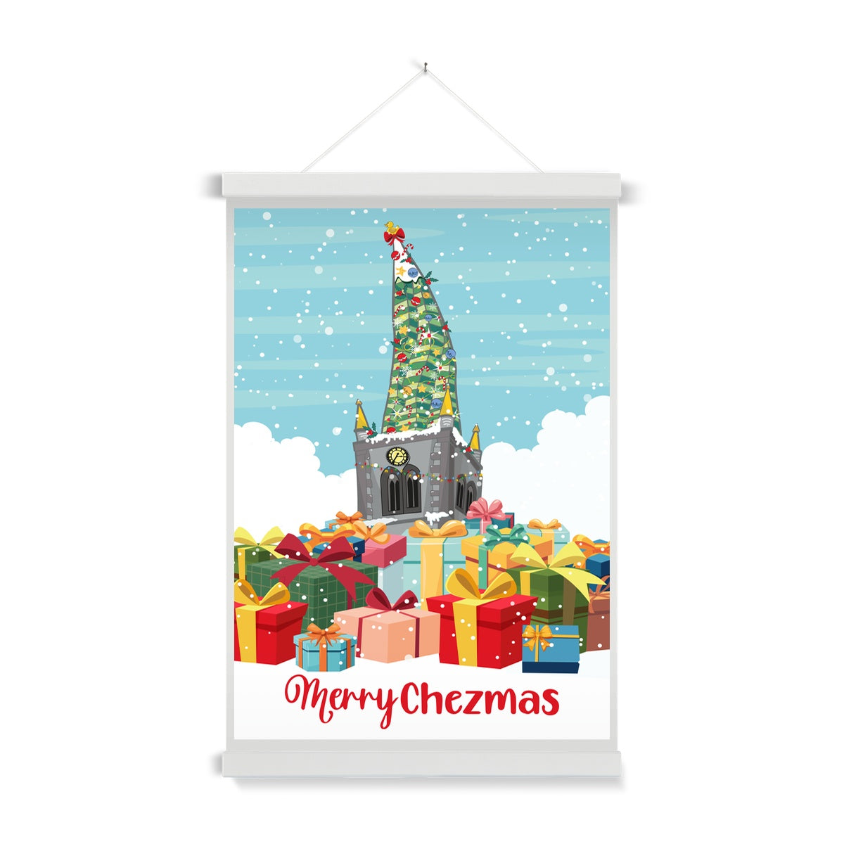 Merry Chezmas Fine Art Print with Hanger