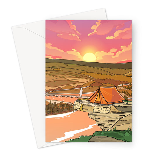 Bamford Edge - Into the sunset Greeting Card