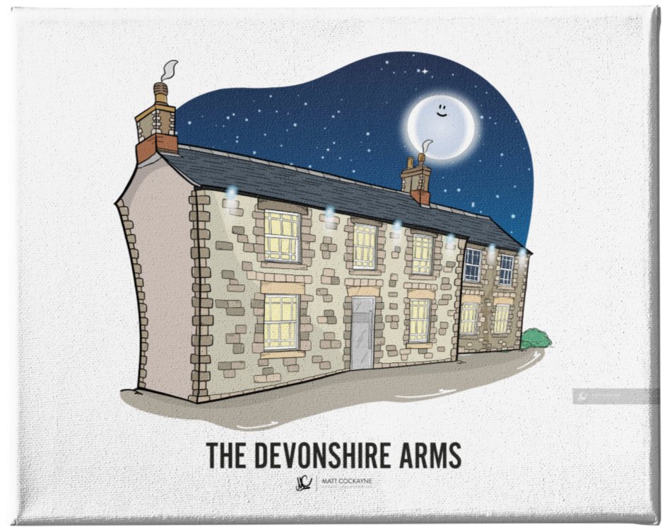 PUBS - DEVONSHIRE ARMS - Wall Art - Poster - Print - Canvas - Illustration