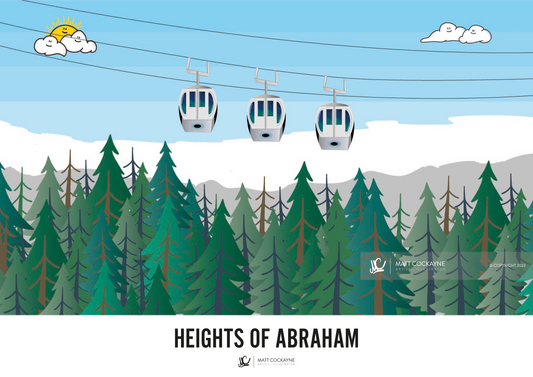HEIGHTS OF ABRAHAM - Peak District Prints - Wall Art - Poster - Print - Canvas - Illustration