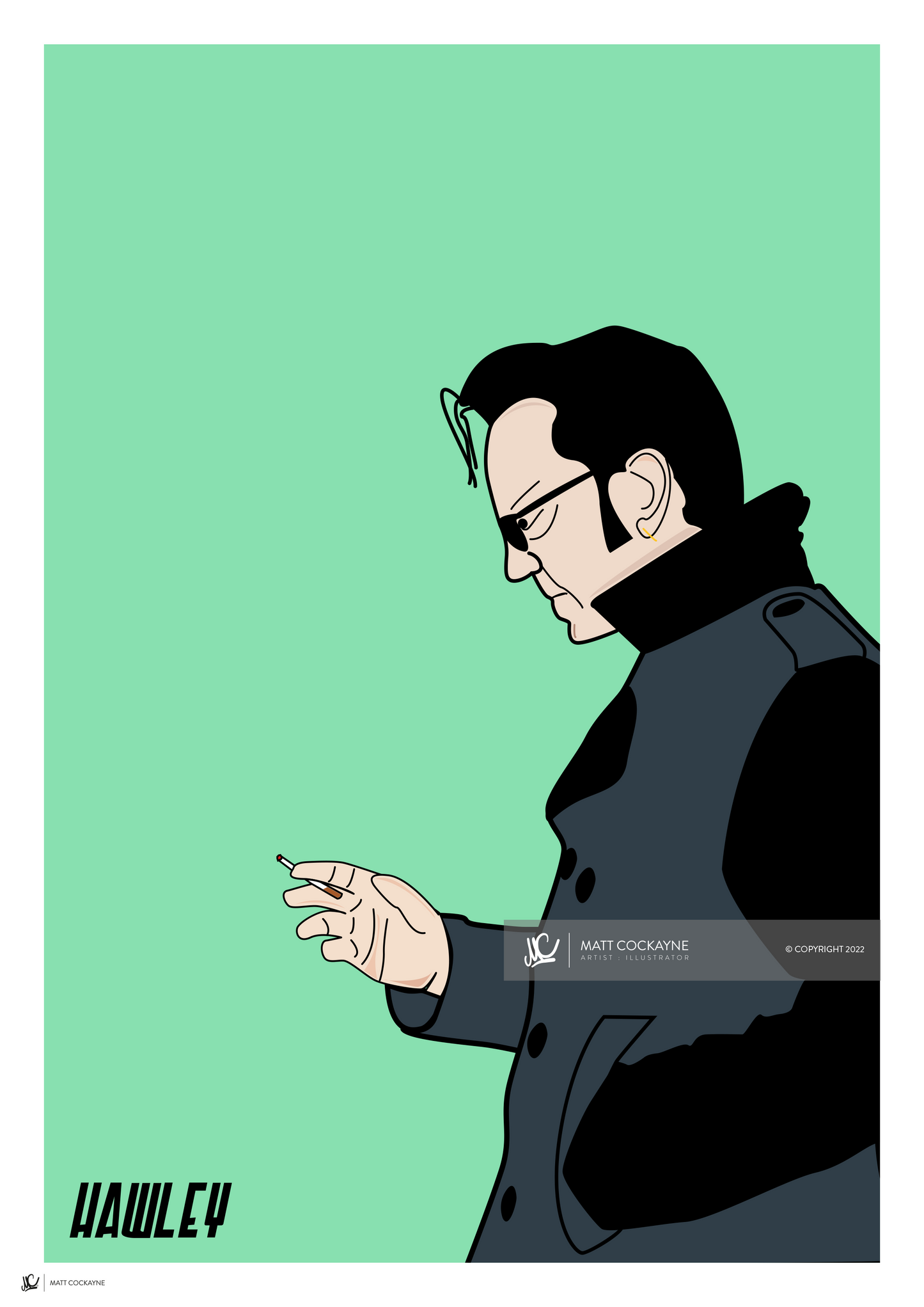 WORKING CLASS HEROES - RICHARD HAWLEY - Sheffield Prints - Wall Art - Poster - Print - Canvas - Illustration