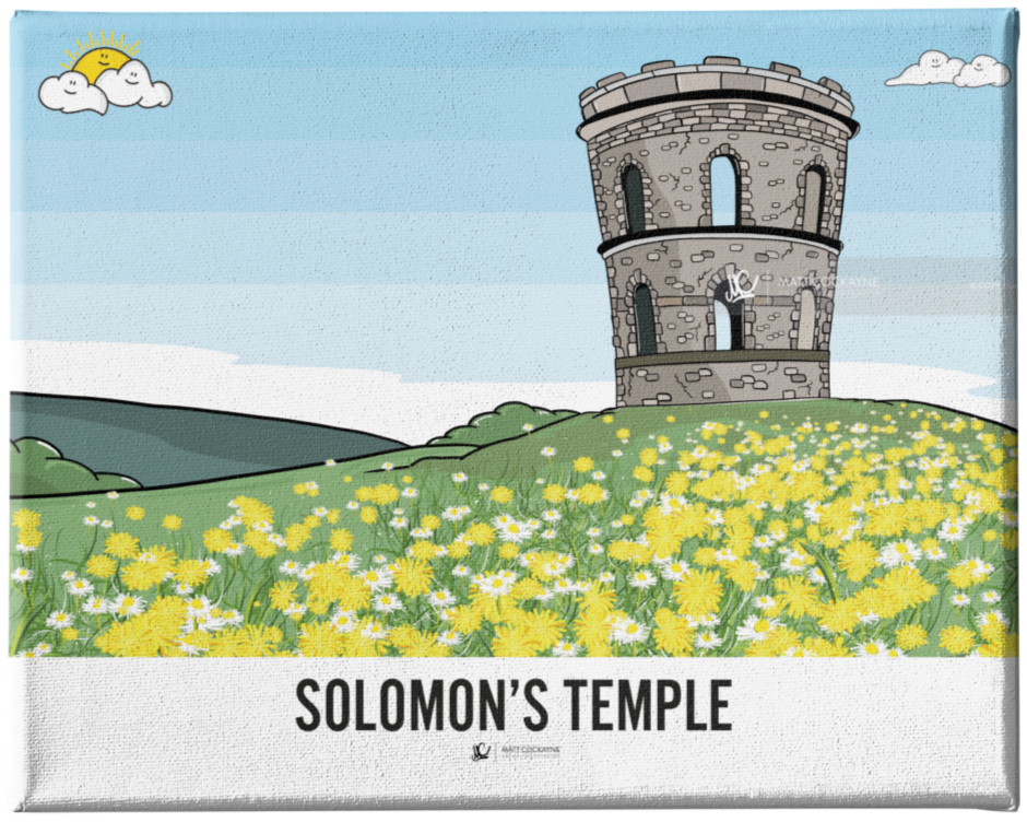 SOLOMONS TEMPLE- Peak District Prints - Wall Art - Poster - Print - Canvas - Illustration