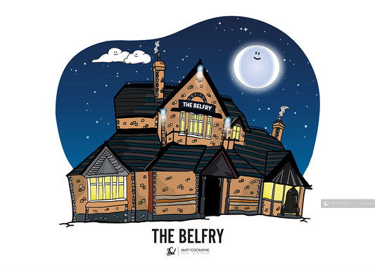 PUBS - THE BELFRY - Wall Art - Poster - Print - Canvas - Illustration