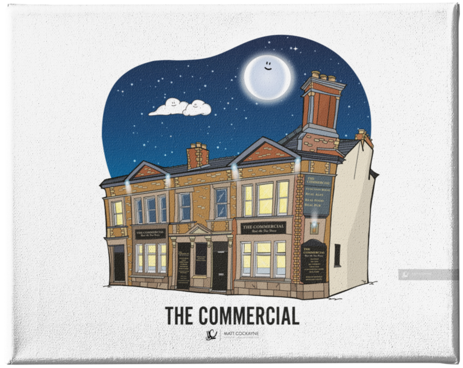 PUBS - THE COMMERCIAL - Wall Art - Poster - Print - Canvas - Illustration