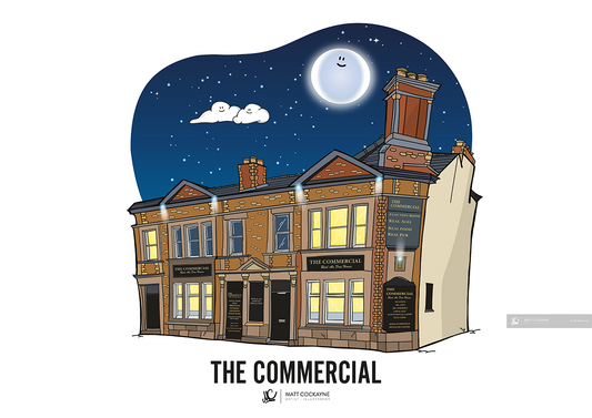 PUBS - THE COMMERCIAL - Wall Art - Poster - Print - Canvas - Illustration